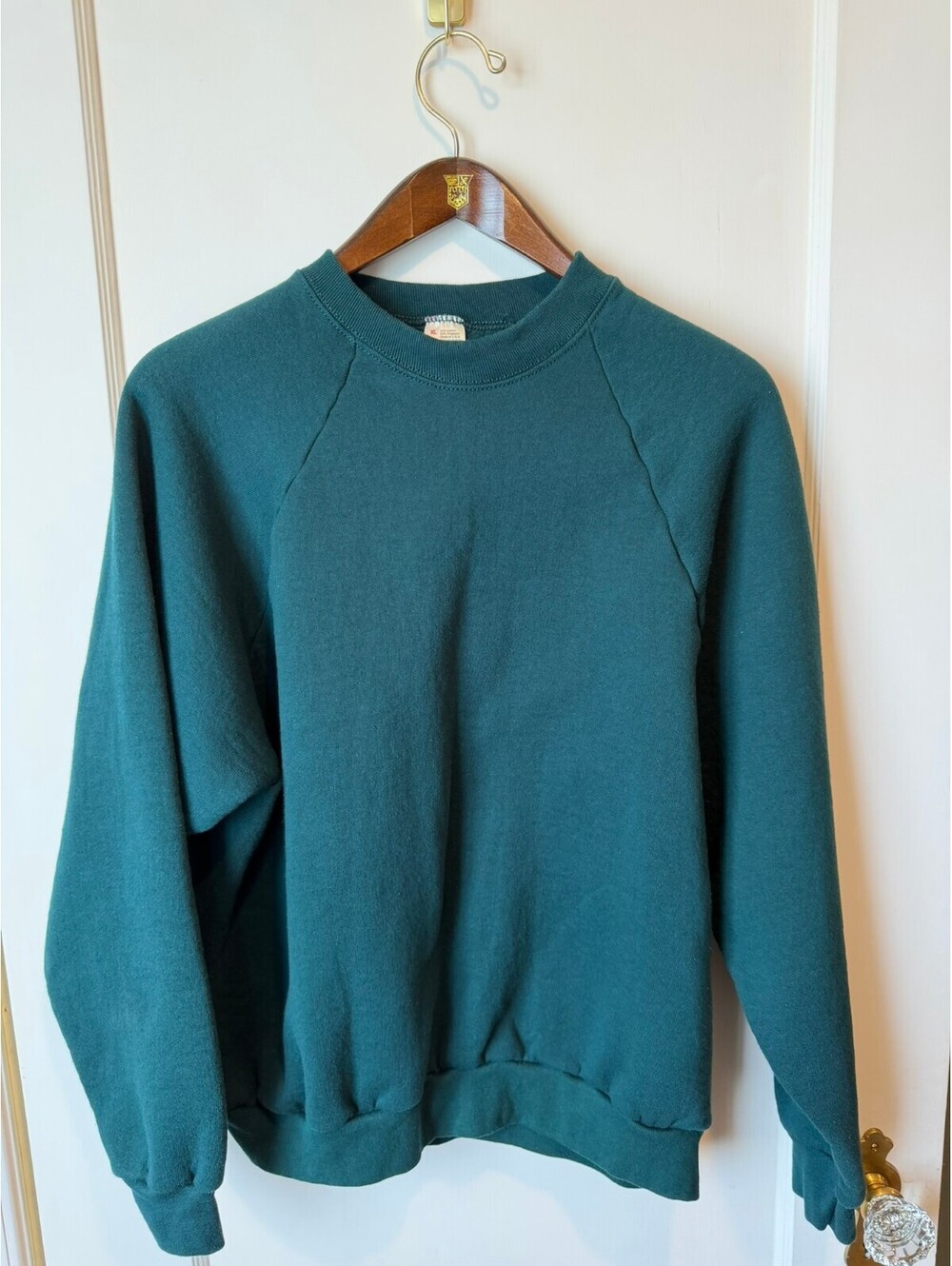 Vintage 90s Fruit of the Loom Sweatshirt XL Forest Green USA Blank